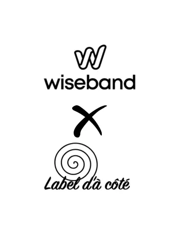 Le logo de Wiseband et le logo du Label d'à Côté en dessous